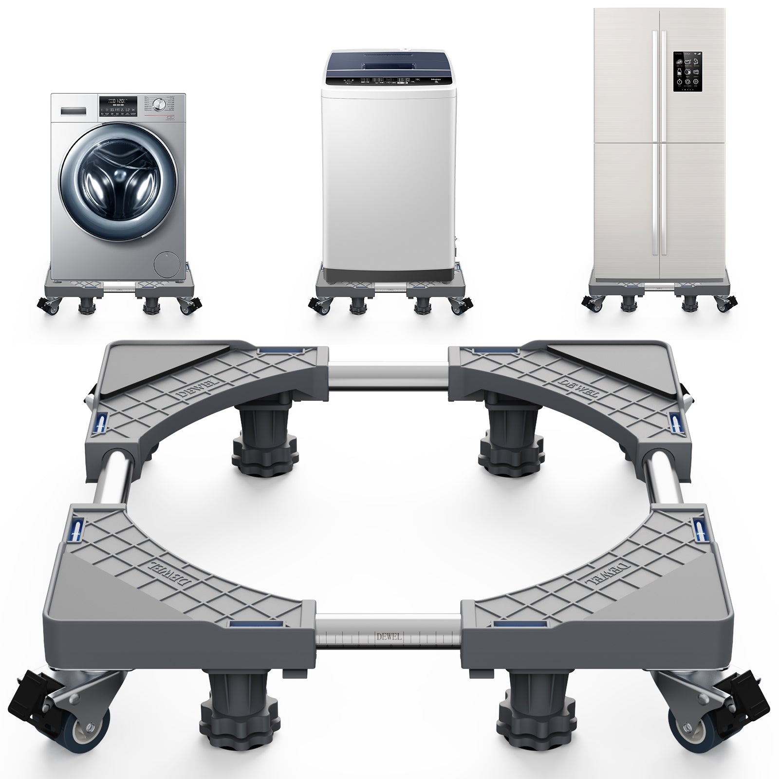 Dewel 洗濯機・冷蔵庫用多機能置き台の展示