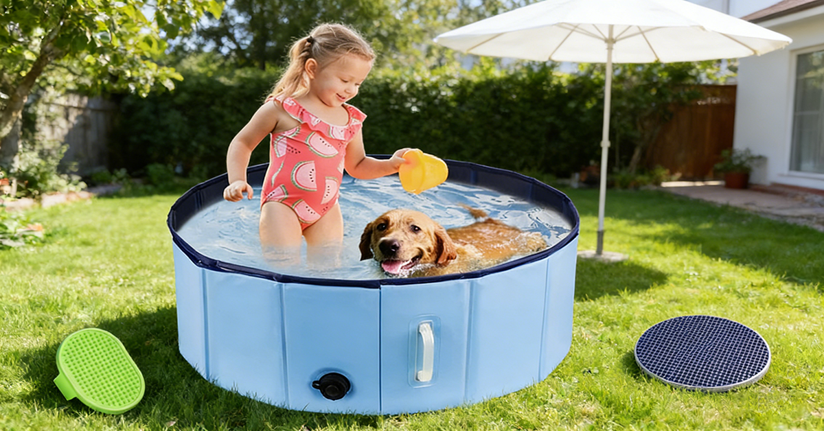 【折りたたみペット＆キッズプール 120×30cm｜おうち・アウトドアで大活躍！】夏の遊び＆涼感アイテム