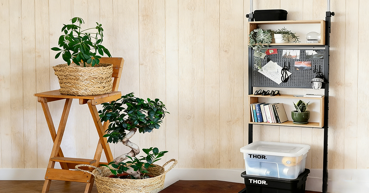 突っ張りラック60cmでおしゃれな壁面収納｜省スペースで部屋をスッキリ