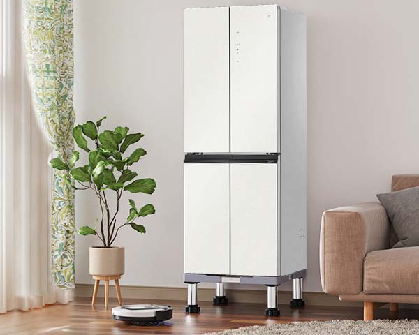 白い冷蔵庫の下に設置された家用の多機能dewel かさ上げ台