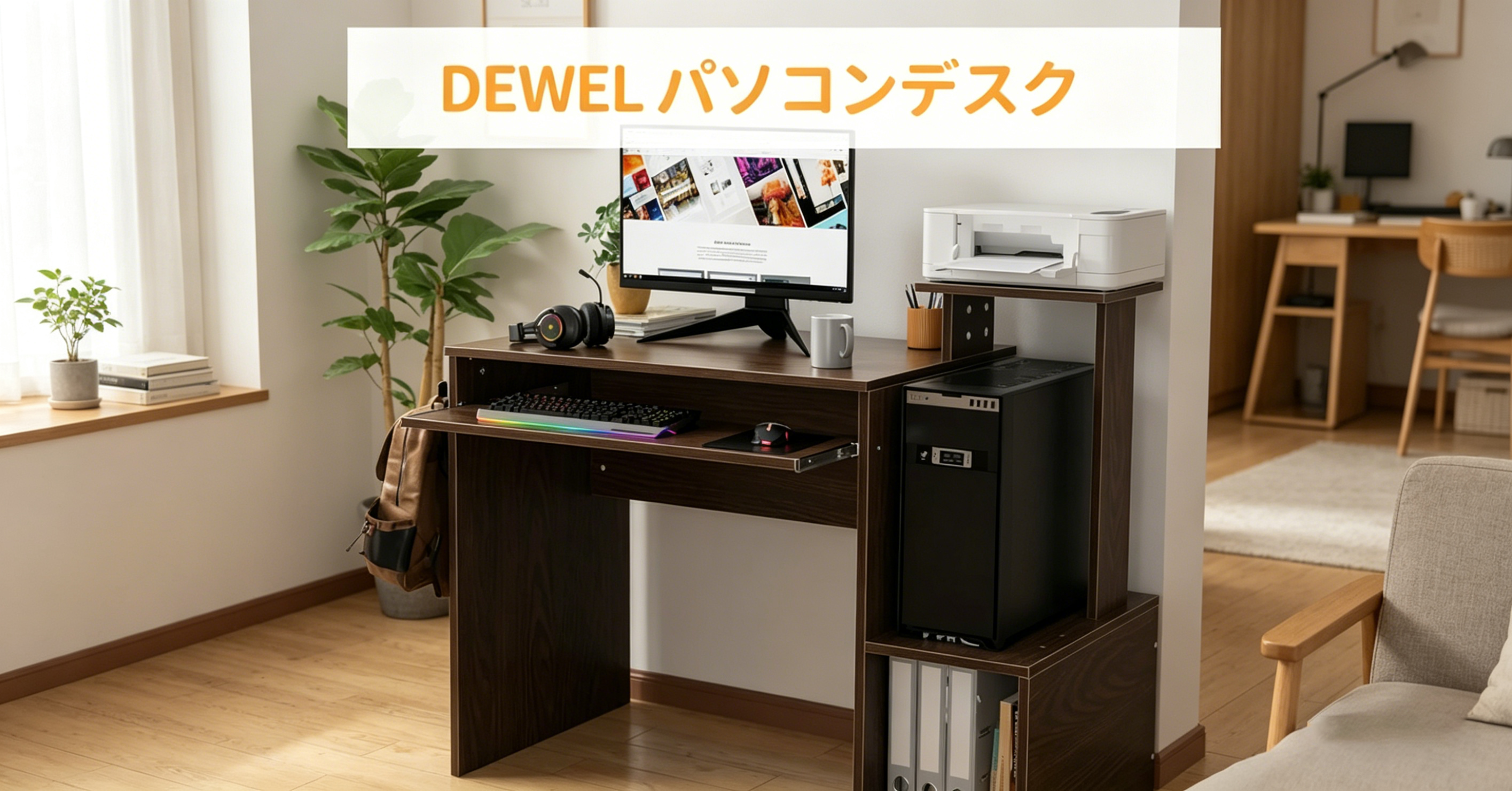 コンパクトデスクでも快適？101cmコーナーデスクで省スペース作業環境を実現【DEWEL】