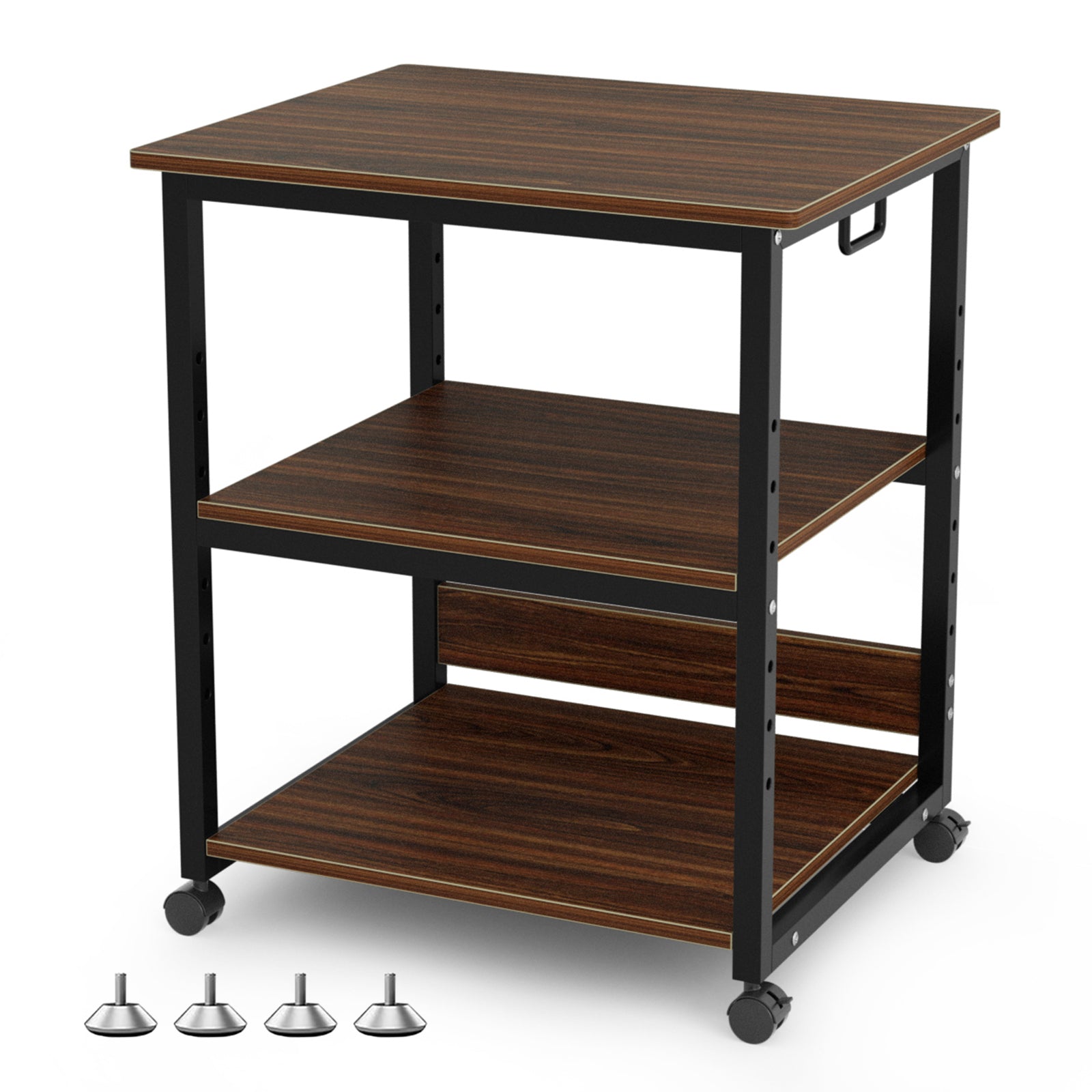 キャスター付きディスプレイ機能搭載のDEWEL多機能プリンタースタンド