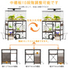 DEWEL 水槽台 電源コンセント付き 幅79×奥行35×高さ75cm 中棚高さ10段調整可 耐荷重215kg ウォルナット調